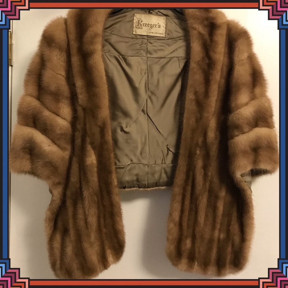 Vintage Real Mink Fur Stoll